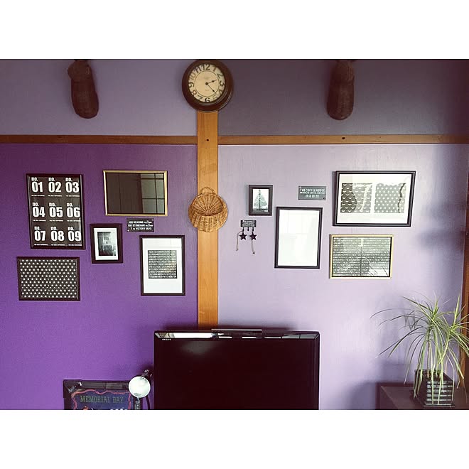 リビング 壁 100均 リビング 額縁 などのインテリア実例 16 03 18 14 30 45 Roomclip ルームクリップ