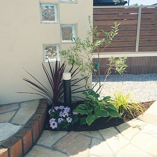 外構 北欧 照明 オリーブの木 門柱のインテリア実例 05 17 10 23 09 Roomclip ルームクリップ