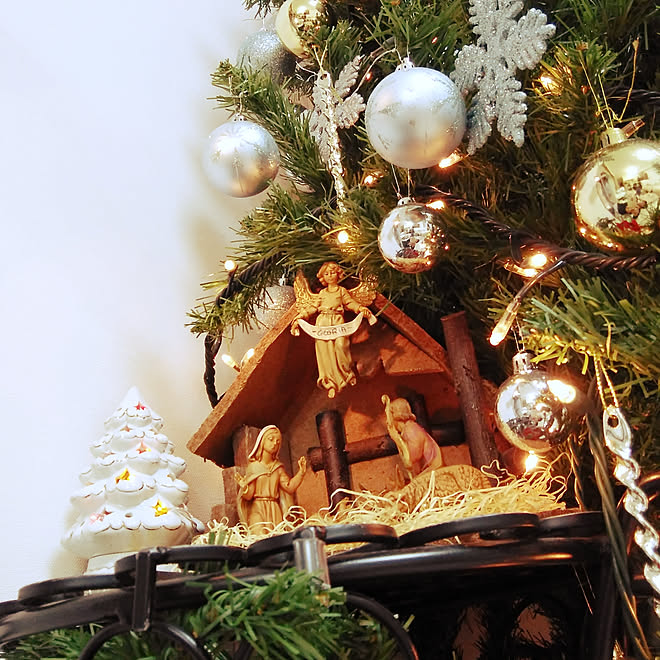 クリスマス アンティーク クリスマスツリーのインテリア実例 19 12 22 18 50 45 Roomclip ルームクリップ