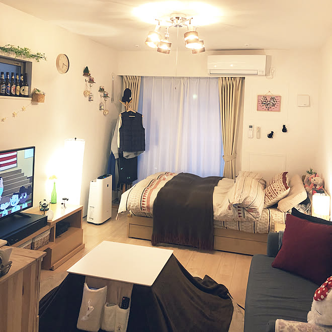 衣替え前に 1k9 5畳 大東建託 賃貸 狭いけど諦めない 狭いけど楽しみたい などのインテリア実例 19 04 12 18 22 29 Roomclip ルームクリップ