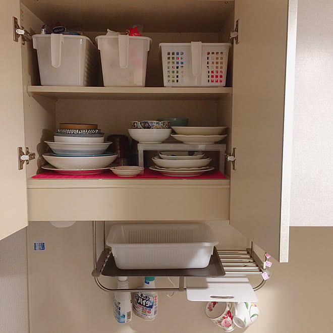 キッチン収納/食器/食器収納/シンク上の棚/一人暮らし&hellip;などのインテリア実例 20180708 154907