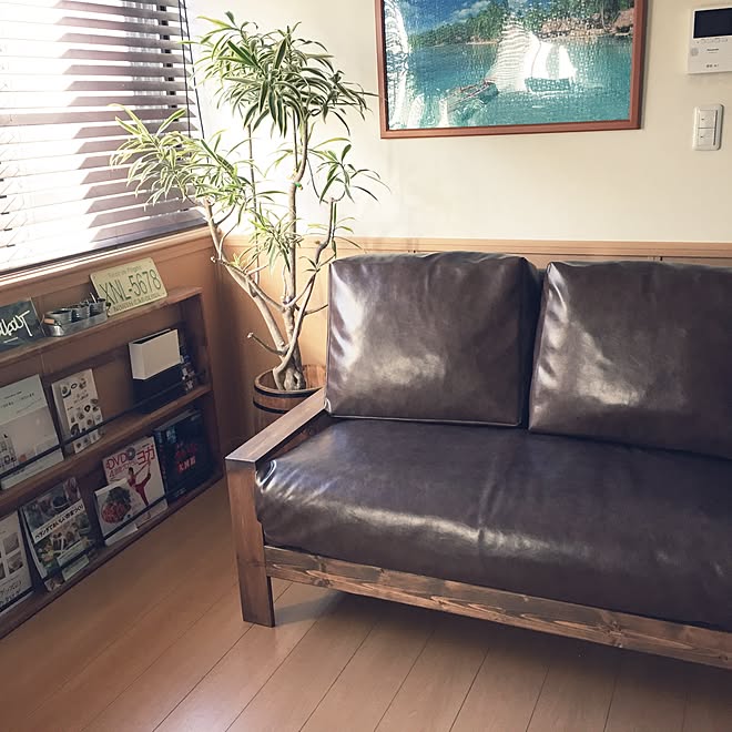 ソファーリメイク/DIY/いいね♪いつもありがとうございます ️/観葉植物/男前&hellip;などのインテリア実例 20170211 18