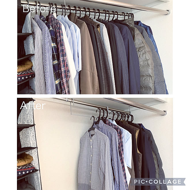 収納見直し スリム化 収納スペースを増やす ハンガーも変えたい クローゼット などのインテリア実例 21 12 05 15 05 14 Roomclip ルームクリップ 収納見直し スリム化 収納スペースを増やす ハンガーも変えたい クローゼット などのインテリア実例 21 12 05 15 05 14 Roomclip ルームクリップ