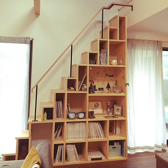 棚/ロフトへ上がる階段/棚階段/IKEA/平屋&hellip;などのインテリア実例 20161129 151959 ｜ RoomClip