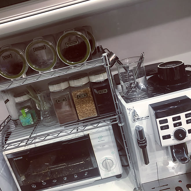 コーヒーのある暮らし デロンギエスプレッソマシン デロンギコーヒーメーカー キッチンのインテリア実例 19 12 30 22 07 46 Roomclip ルームクリップ