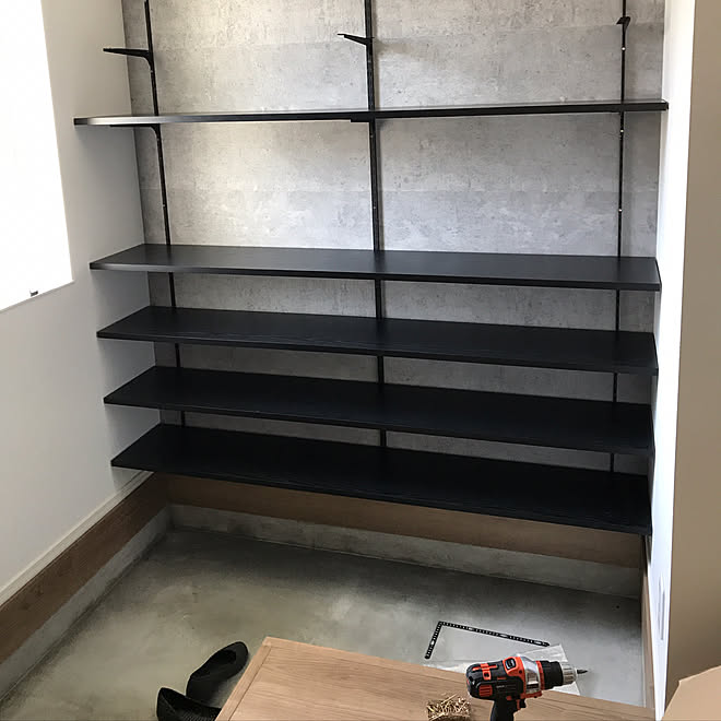見せる収納/シューズ収納/シューズラックDIY/新築/引っ越し前&hellip;などのインテリア実例 20170921 150235