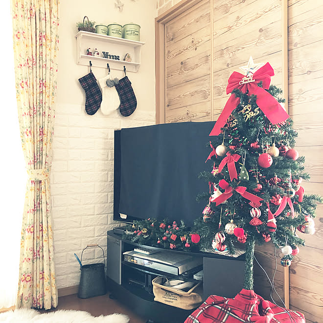 ふすまに壁紙 ナチュラル ニトリ クリスマス クリスマス雑貨 などのインテリア実例 19 11 25 22 00 44 Roomclip ルームクリップ