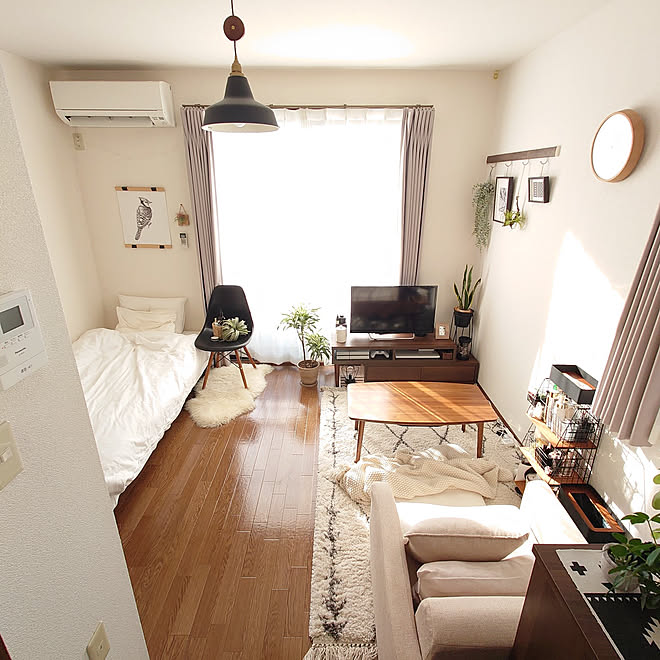 部屋全体 1k 一人暮らし 6畳 7畳 などのインテリア実例 21 12 09 09 28 23 Roomclip ルームクリップ