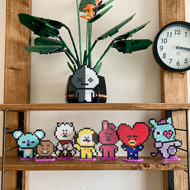 レゴ カラフルインテリア Bts Bt21 アイロンビーズ などのインテリア実例 22 06 25 06 50 41 Roomclip ルームクリップ