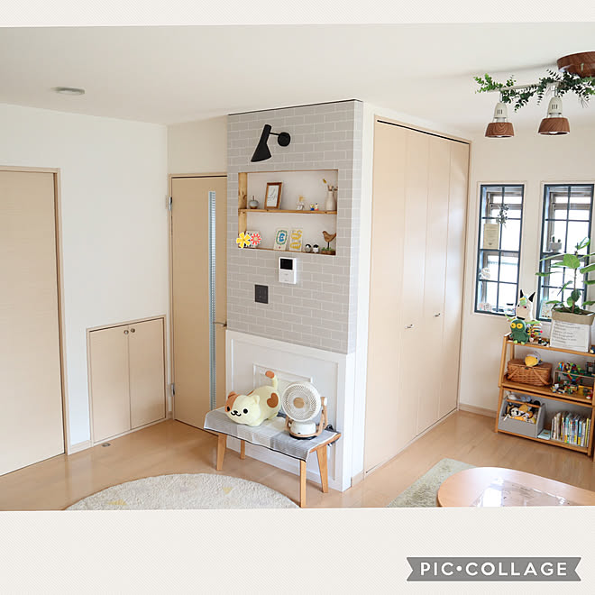 壁diy くすみカラー シンプル ナチュラルインテリア カフェ風インテリア などのインテリア実例 22 04 27 11 37 Roomclip ルームクリップ