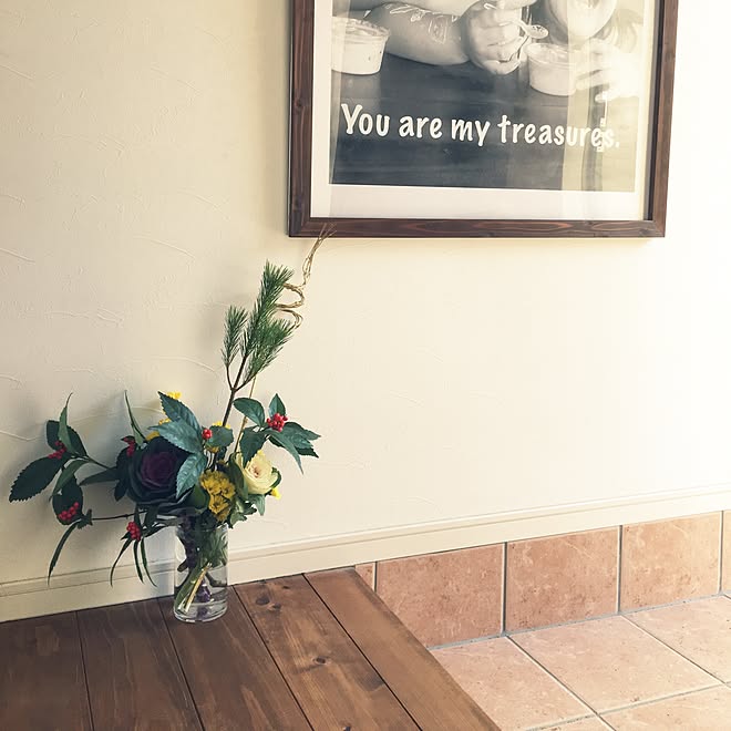 玄関 入り口 正月アレンジ 正月仕様 正月花 正月用 などのインテリア実例 16 12 31 14 15 35 Roomclip ルームクリップ