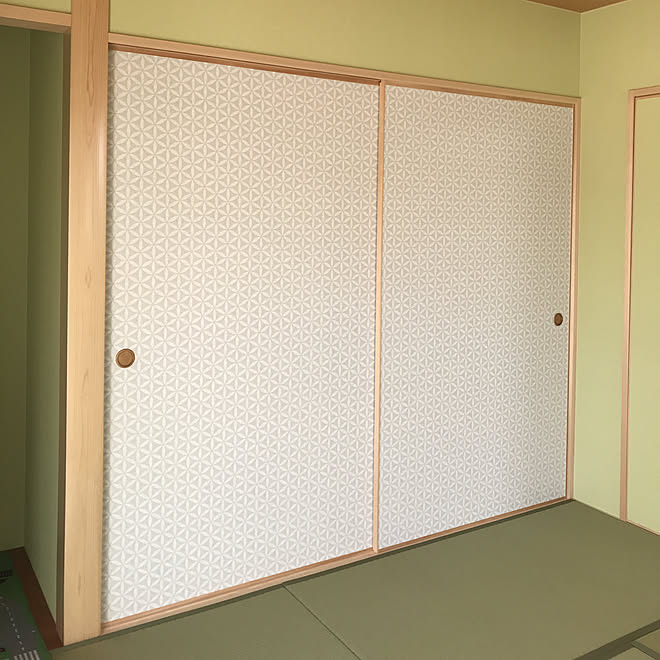 部屋全体 ふすまに壁紙 和室 アクセントクロス こどもと暮らすのインテリア実例 18 09 18 12 27 24 Roomclip ルームクリップ