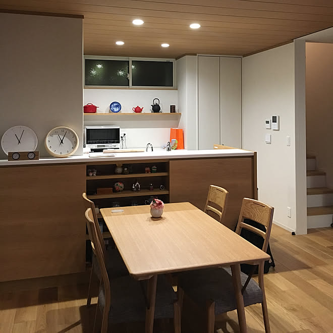 パントリー ダウンライト キッチン ダイニングテーブル カウンター収納 などのインテリア実例 19 07 18 23 06 10 Roomclip ルームクリップ
