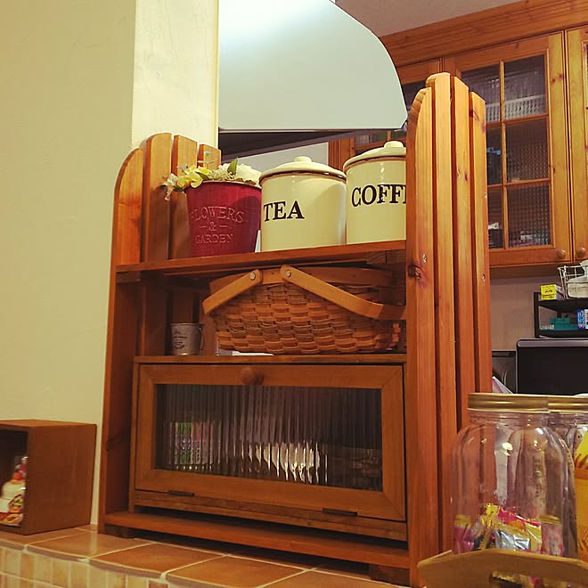 キッチン 300円ショップ 3coins キッチンカウンターの上 キャビネット などのインテリア実例 17 01 05 21 40 03 Roomclip ルームクリップ