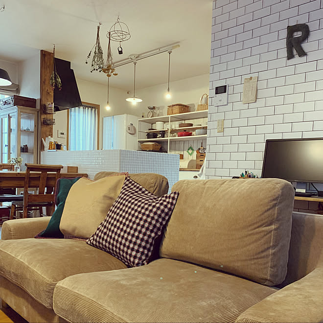 カフェ風キッチン キッチン カフェ風インテリア 壁紙屋本舗 壁紙diy などのインテリア実例 21 11 22 21 32 Roomclip ルームクリップ