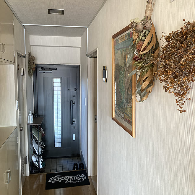 ドライフラワー 古いマンション 玄関 入り口のインテリア実例 22 02 12 15 44 14 Roomclip ルームクリップ