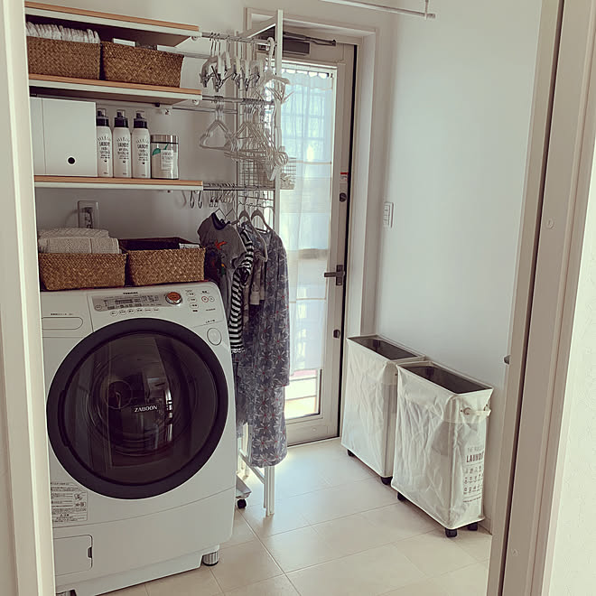 脱衣所 洗濯機周り 収納 注文住宅 使いやすさ重視 などのインテリア実例 19 10 03 10 11 04 Roomclip ルーム クリップ