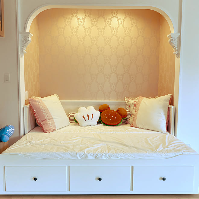 ソファーベッド クイーンサイズベッド ホテルライク アンティーク風 ヌックスペース などのインテリア実例 22 03 24 12 09 31 Roomclip ルームクリップ