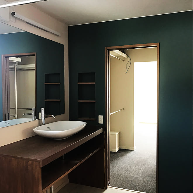 バス トイレ 造設洗面台 グリーン 壁紙 洗面所 などのインテリア実例 18 03 10 12 03 04 Roomclip ルームクリップ バス トイレ 造設洗面台 グリーン 壁紙 洗面所 などのインテリア実例 18 03 10 12 03 04 Roomclip ルームクリップ