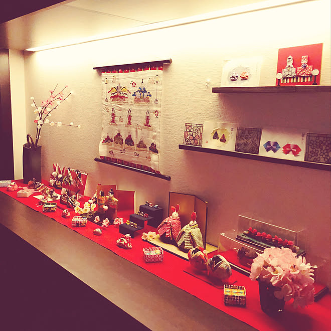 ひな祭り22 ひな祭り 100均 ひなまつり 玄関ディスプレイ などのインテリア実例 22 02 17 13 09 40 Roomclip ルームクリップ