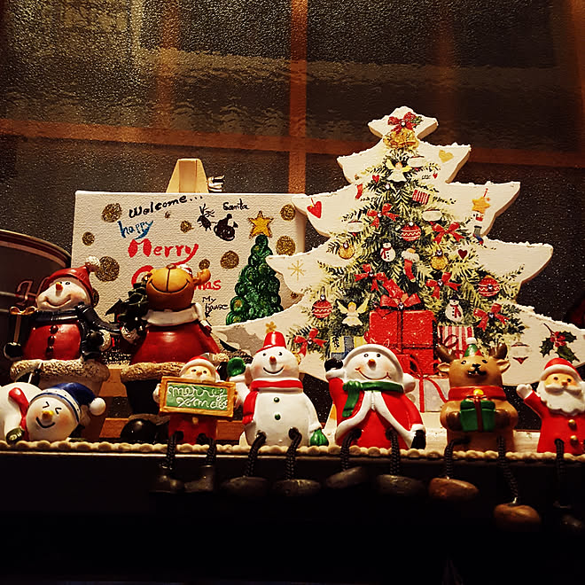 机 クリスマス ダイソー クリスマス小物 デコパージュ などのインテリア実例 2017 11 26 16 36 34 Roomclip ルームクリップ