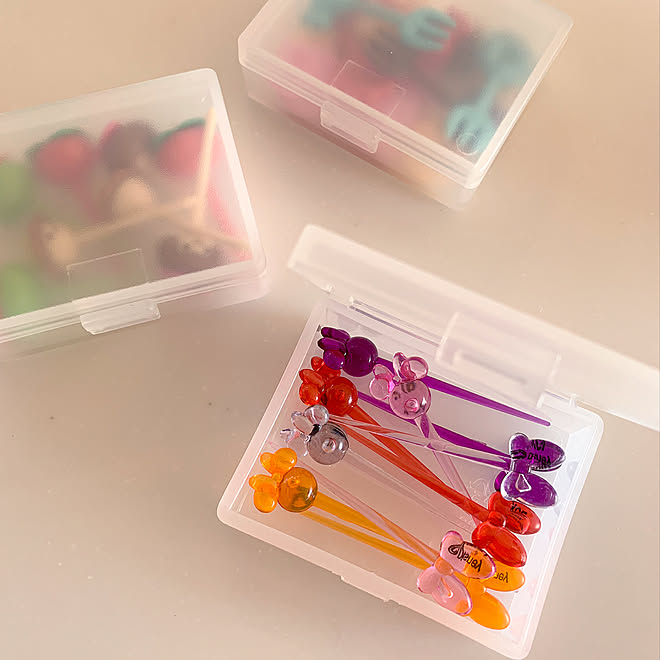 お弁当ピック収納 ポリプロピレン小物ケース 無印良品 あの新商品買ったよ 机のインテリア実例 19 05 21 25 47 Roomclip ルームクリップ