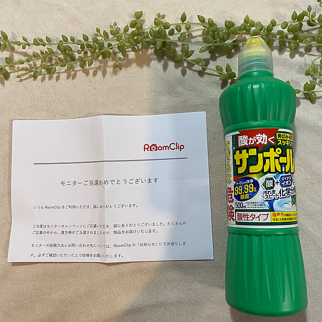 トイレ掃除 酸性タイプ サンポール グリーンの液 黄ばみ 尿石 スッキリ などのインテリア実例 22 11 11 19 13 11 Roomclip ルームクリップ