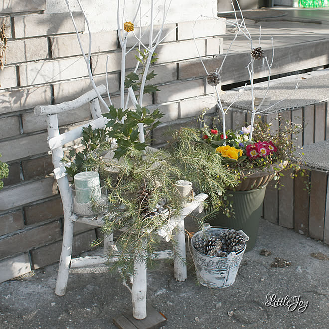 玄関 入り口 クリスマス 剪定枝 リサイクルdiy ガーデニング などのインテリア実例 17 12 17 22 Roomclip ルームクリップ