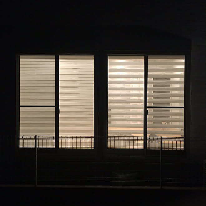 リビング 参考になれば 外観 夜 ロールスクリーン などのインテリア実例 17 07 29 18 24 15 Roomclip ルームクリップ