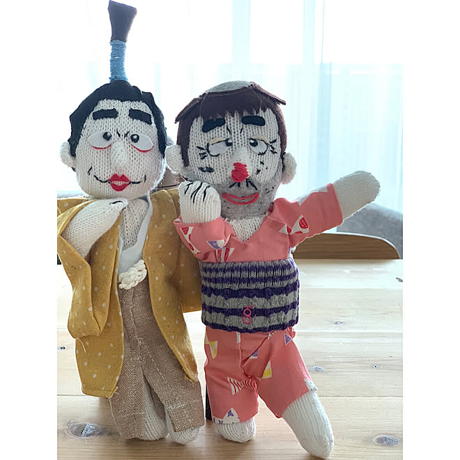 夢の共演 ハンドメイド 軍手人形 変なおじさん バカ殿様 などのインテリア実例 07 29 13 30 53 Roomclip ルームクリップ