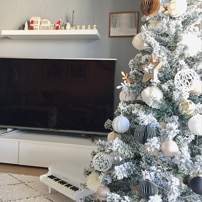 クリスマスツリー/クリスマス/オーナメント/wood取り入れ隊/茶色取り入れ隊...などのインテリア実例 - 2019-11-15 13:42:56