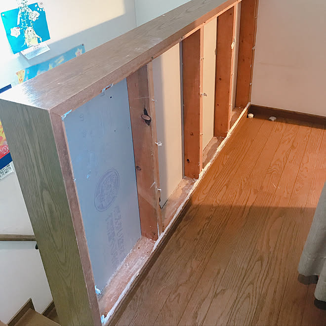 Diy 階段の上 石膏ボード 壁に穴開け 本棚 作りたい などのインテリア実例 03 01 17 42 44 Roomclip ルームクリップ