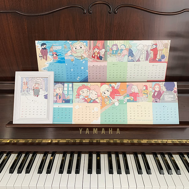 可愛い ピアノ ダイソーフレーム 好きなデザイン 卓上カレンダー などのインテリア実例 21 12 12 50 49 Roomclip ルームクリップ