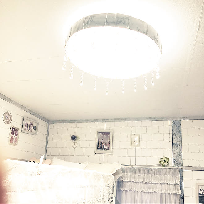 和室を洋風に 照明diy シーリングライトリメイク 姫部屋 アンティーク風 などのインテリア実例 21 04 29 17 24 23 Roomclip ルームクリップ