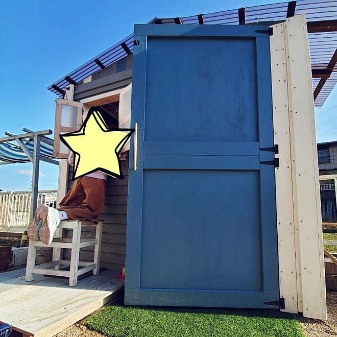 部屋全体 こどもと暮らす 木工diy 庭手作り キッズ小屋 などのインテリア実例 01 18 22 42 58 Roomclip ルームクリップ