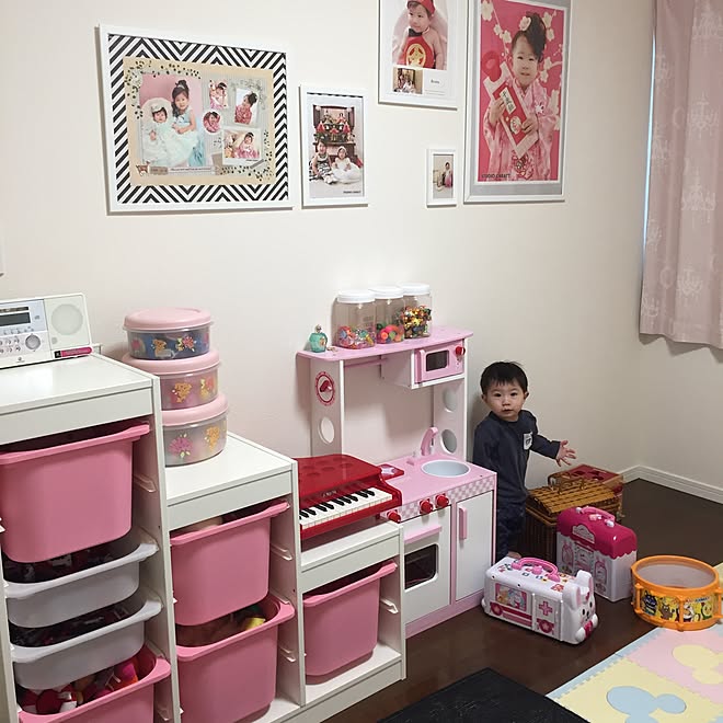 部屋全体 おもちゃ部屋 おもちゃ収納 パステルカラー 子供部屋 などのインテリア実例 17 02 06 23 31 38 Roomclip ルームクリップ