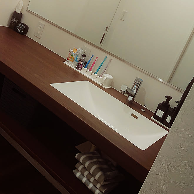 バス トイレ 洗面台 アイカ スタイリッシュカウンターのインテリア実例 19 09 07 13 08 22 Roomclip ルームクリップ