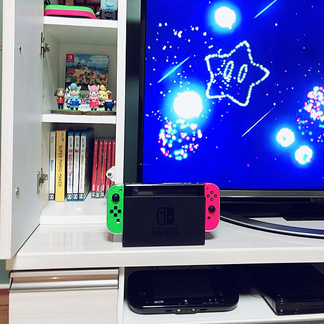 Wiiu Switch ゲーム機収納 テレビボードのインテリア実例 07 28 37 39 Roomclip ルームクリップ