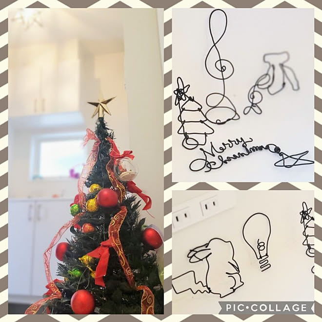 玄関 入り口 クリスマス クリスマスツリー ワイヤークラフト ワイヤーアート などのインテリア実例 21 11 29 17 13 33 Roomclip ルームクリップ