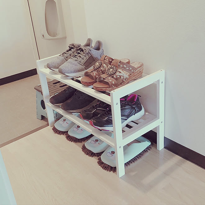 下駄箱 ３coins シューズラック ３coins 雑貨 玄関 入り口のインテリア実例 06 14 21 33 46 Roomclip ルームクリップ
