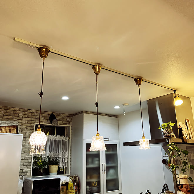 ペンダントライト 照明 カフェ風 キッチンのインテリア実例 03 02 21 17 39 Roomclip ルームクリップ