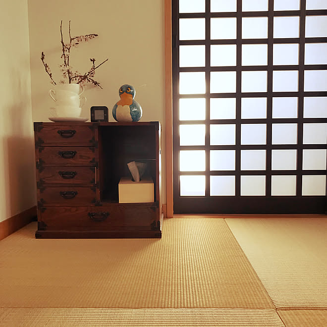 琉球畳 Francfranc花瓶 モダン和室 和風 インテリア 桜 などのインテリア実例 22 03 21 16 07 07 Roomclip ルームクリップ