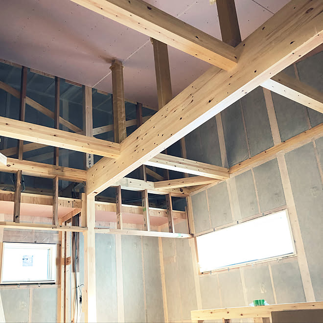 2階ホール 天井高3メートル以上 天井高 桁 梁 などのインテリア実例 19 03 24 19 04 03 Roomclip ルームクリップ