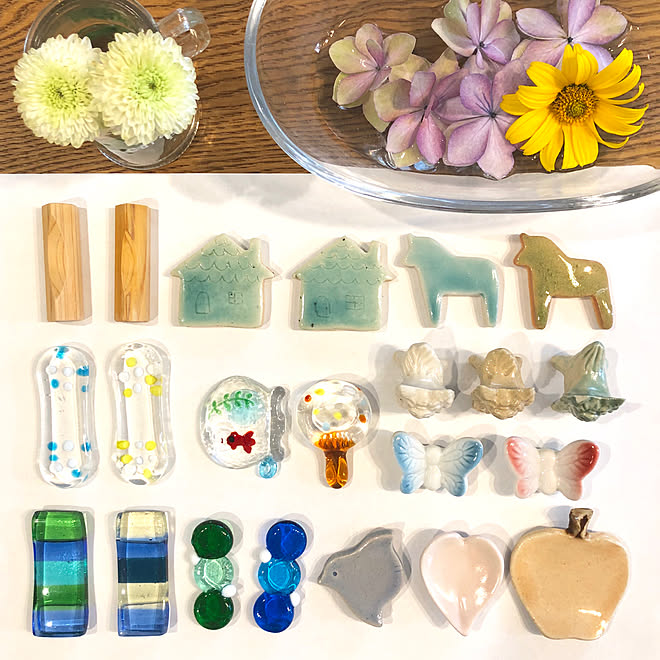 スタジオクリップ ナチュラルキッチン ガラスの箸置き 箸置きコレクション 箸置きが好き などのインテリア実例 07 04 09 18 09 Roomclip ルームクリップ