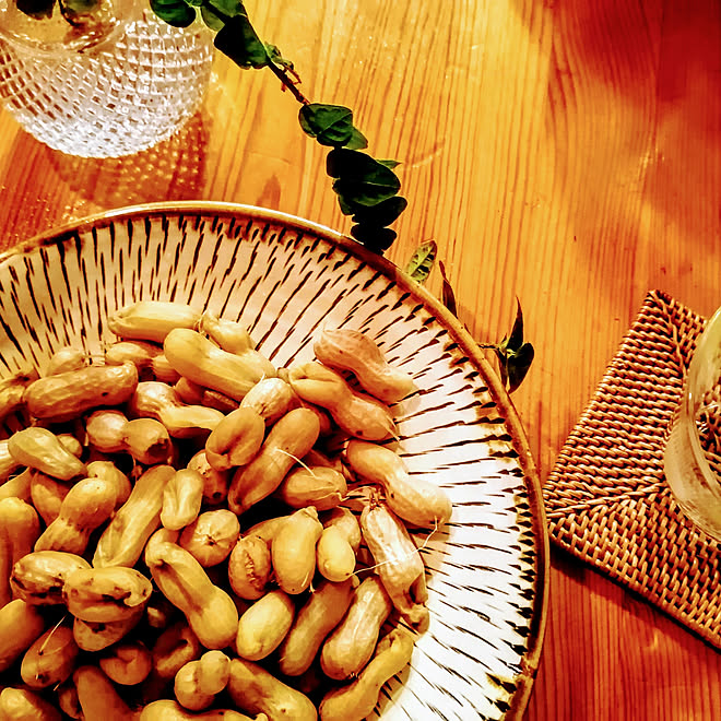 キッチン 楽しいことを探して ᴗ 食に走っちゃってます 艸 小鹿田焼き ガラス瓶 などのインテリア実例 08 06 21 23 31 Roomclip ルームクリップ