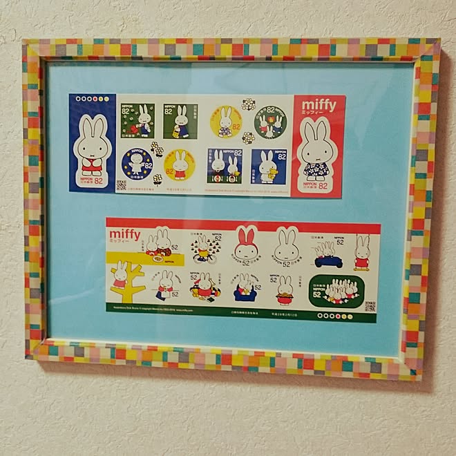 壁 天井 セリア フレームリメイク ミッフィー マスキングテープのインテリア実例 17 05 10 06 14 29 Roomclip ルームクリップ