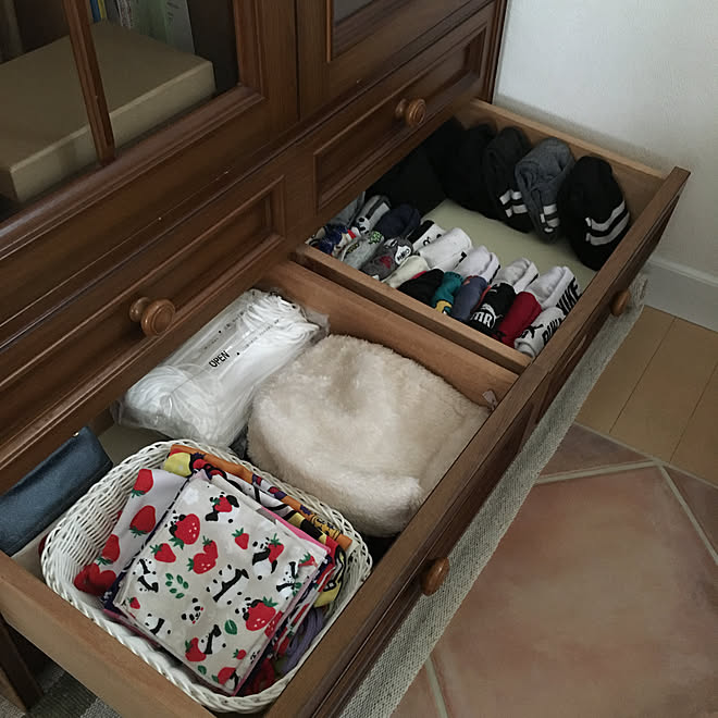 昭和家具 学校準備品 靴下収納 整理整頓好き 整理整頓部 などのインテリア実例 19 11 27 12 52 44 Roomclip ルームクリップ