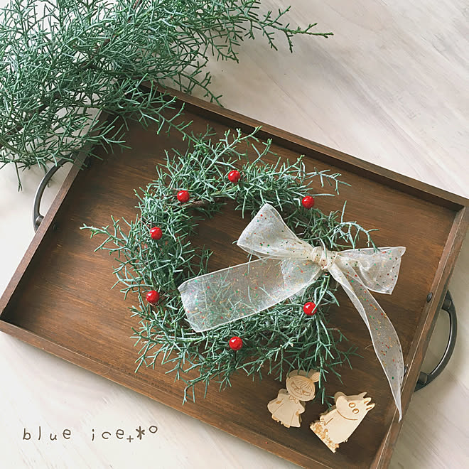 手作りトレイ/お返事前にごめんなさい/クリスマス/ハンドメイド/訪問がなかなか出来ずゴメンナサイ...などのインテリア実例 - 2019-12-08 20:19:39