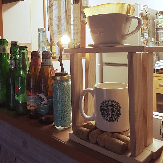 キッチン/ダイソー/キャンドゥミニライト/コルク栓/キッチン ...