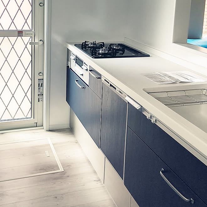 キッチン Panasonic Panasonicキッチン ラクシーナ ネイビーオーク などのインテリア実例 19 11 19 14 49 09 Roomclip ルームクリップ